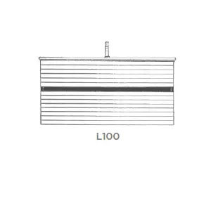 Ensemble SIGNATURE 101cm meuble 2 tiroirs + plan-vasque (per�age 1 robinet) - Placage bois - DECOTEC