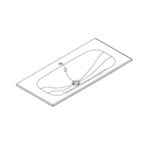 Ensemble SIGNATURE 101cm meuble 2 tiroirs + plan-vasque (perçé 1 robinet) - Laque au choix - DECOTEC