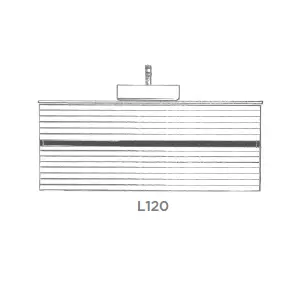 Ensemble SIGNATURE 121cm meuble 2 tiroirs + plan compact (vasque � poser en option) - Placage bois - DECOTEC