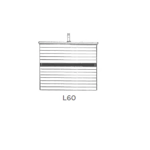 Ensemble SIGNATURE 61cm meuble 2 tiroirs + plan-vasque (per�age 1 robinet) - Placage bois - DECOTEC