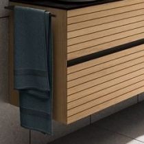 Ensemble SIGNATURE 81cm meuble 2 tiroirs + plan-vasque (perçage 1 robinet) - Placage bois - DECOTEC