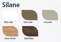 Ensemble SILANE 81cm Ch&ecirc;ne africain meuble 2 tiroirs + vasque (poign&eacute;es et miroir en option) - SALGAR R&eacute;f. 118050