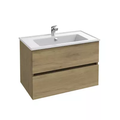Ensemble TOLBIAC 80 cm 2 tiroirs - Finition Ch�ne Colorado - Meuble + Vasque - JACOB DELAFON EB2352-ECD