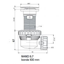 Ensemble universel NANO 6.7 bonde Quick-clac + siphon D32 - WIRQUIN Réf. 30721244