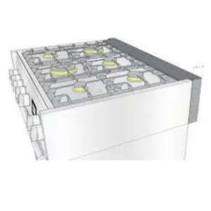 Entretoise en acier inox Ascot 5cm (meuble 45cm) - STEEL R�f. AA-D4-5