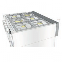 Entretoise en acier inox Genesi 5cm (cuisinière 70cm) - STEEL Réf. GA-D7-5-Q