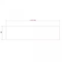 Etagère COMPAKT P.38 L. sur-mesure 100.1-120cm Marbre blanc - SALGAR Réf. 25931