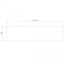 Etagère COMPAKT P.38 L. sur-mesure 140.1-160cm Graphite pierre  - SALGAR Réf. 103239