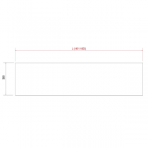 Etagère COMPAKT P.38 L. sur-mesure 140.1-160cm Marbre blanc - SALGAR Réf. 25933