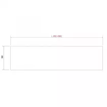 Etagère COMPAKT P.38 L. sur-mesure 160.1-180cm Ciment  - SALGAR Réf. 25950