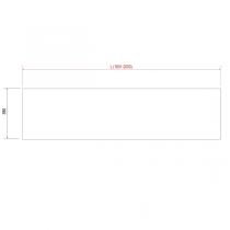 Etagère COMPAKT P.38 L. sur-mesure 180.1-200cm Marbre blanc - SALGAR Réf. 25935