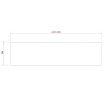 Etagère COMPAKT P.38 L. sur-mesure 200.1-250cm Marbre blanc - SALGAR Réf. 25936