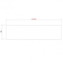 Etagère COMPAKT P.38 L. sur-mesure 60-80cm Marbre blanc - SALGAR Réf. 25929