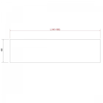 Etagère COMPAKT P.42 L. sur-mesure 140.1-160cm Chêne africain - SALGAR Réf. 25957