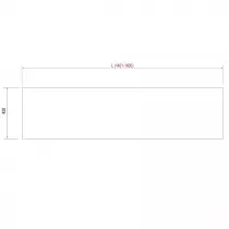 Etagère COMPAKT P.42 L. sur-mesure 140.1-160cm Ciment - SALGAR Réf. 25989