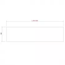 Etagère COMPAKT P.42 L. sur-mesure 180.1-200cm Marbre blanc - SALGAR Réf. 25975