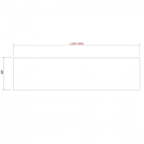 Etagère COMPAKT P.42 L. sur-mesure 200.1-250cm Chêne africain - SALGAR Réf. 25960