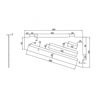 Étagère de douche d\'angle à encastrer ou à fixer (7 finitions) - O\'DESIGN Réf. HEA295