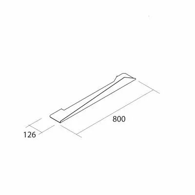 ETAGERE MIR.SUNRISE 800 BLANC (2/2) - SALGAR R�f. 86288