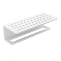 Étagère porte-serviette SHIRO Solid Surface 50x20x15cm Blanc - SALGAR Réf. 82413