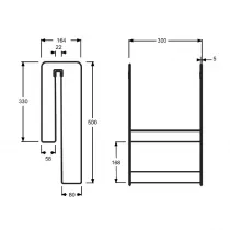 &Eacute;tag&egrave;re pour pare-bain 30x50cm Blanc - JACOB DELAFON R&eacute;f. E6D070-00