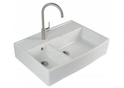 Evier 1 cuve 1/2 Clotaire III 89.8x66cm Blanc - CHAMBORD Réf. EV9526006