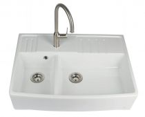 Evier 1 cuve 1/2 Clotaire III 89.8x65.2cm Blanc - CHAMBORD Réf. EV9526006