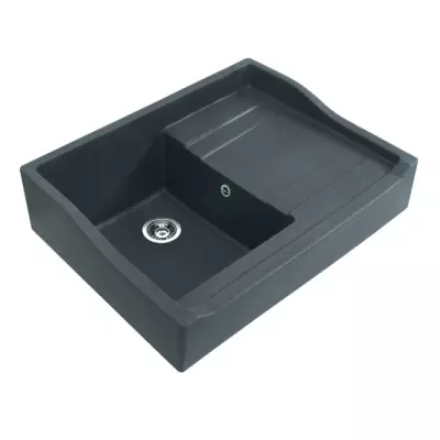 Evier 1 cuve Fran�ois Ier - 89.5cm Granit Titanium - CHAMBORD by Luisina R�f. EV459021