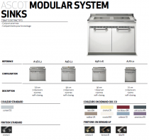 Evier STEEL Ascot Modular System Sinks 70/90/120cm