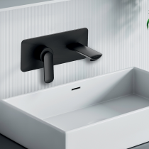 Façade (seule sans box encastrée) mitigeur lavabo Foil 180mm Blackmat - Cristina Ondyna Réf. FL25613
