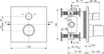 Façade mitigeur à encastrer Ceratherm C100 Gris magnétique - Ideal Standard Réf. A7522A5