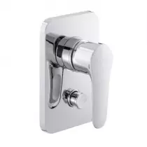 Fa&ccedil;ade mitigeur m&eacute;canique 2 sorties &agrave; encastrer July Chrom&eacute; - JACOB DELAFON R&eacute;f. E98714-CP