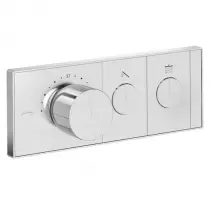 Fa&ccedil;ade mitigeur thermostatique 2 sorties &agrave; encastrer Grands Boulevards Chrom&eacute; - Jacob Delafon R&eacute;f. E26346-9-CP