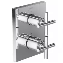 Fa&ccedil;ade mitigeur thermostatique 2 sorties &agrave; encastrer Modulo Classic Chrom&eacute; - JACOB DELAFON R&eacute;f. E75395-CP