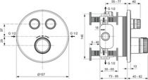 Façade mitigeur thermostatique à encastrer Ceratherm Navigo Chromé - Ideal Standard Réf. A7296AA