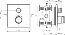Façade pour mitigeur thermostatique à encastrer Ceratherm Navigo Chrome - Ideal Standard Réf. A7301AA