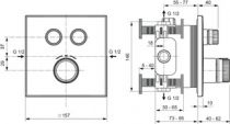 Façade pour mitigeur thermostatique à encastrer Ceratherm Navigo Chrome - Ideal Standard Réf. A7302AA
