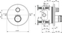 Façade pour mitigeur thermostatique Ceratherm Navigo Gris magnétique - Ideal Standard Réf. A7295A5