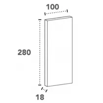 Fileur d\'angle 28x10x1.8cm Argile - OZE Réf. FIL10280AR