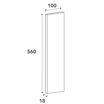 Fileur d\'angle 58x10x1.8cm Argile - OZE Réf. FIL10560AR