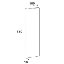 Fileur d\'angle 58x10x1.8cm Chêne doré - OZE Réf. FIL10560CD