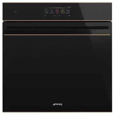 Four 3en1 combin� vapeur & micro-ondes Dolce Stil Novo 68l Noir/Cuivre -SMEG Elite R�f. SO6606WAPNR