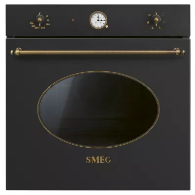 Four Coloniale 60cm �mail A Anthracite  / Laiton antique - SMEG R�f. SF68C1AO