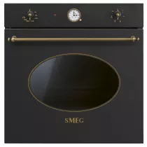 Four Coloniale 60cm &eacute;mail A Anthracite  / Laiton antique - SMEG R&eacute;f. SF68C1AO