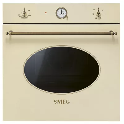 Four Coloniale 60cm �mail A Cr�me  / Laiton antique - SMEG R�f. SF68C1PO