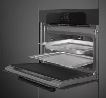 Four combin&eacute; MUSA 45cm Vapor Clean Noir - SMEG Elite R&eacute;f. SO4204S4PB