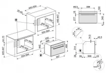 Four combin&eacute; MUSA 45cm Vapor Clean Noir - SMEG Elite R&eacute;f. SO4204S4PB