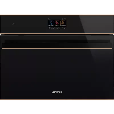 Four compact combin� vapeur Dolce Stil Novo Noir / Cuivre - SMEG Elite R�f. SO4604S4PNR