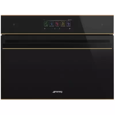 Four compact combin� vapeur Dolce Stil Novo Noir / Cuivre - SMEG Elite R�f. SO4606WAPNR