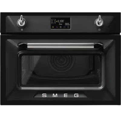 Four compact combin� Victoria Vapor Clean 40l Noir - SMEG R�f. SO4902M1N